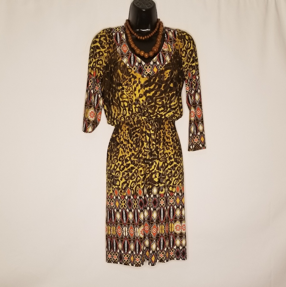 Kelly & Diane Tribal & Animal Print Dress
